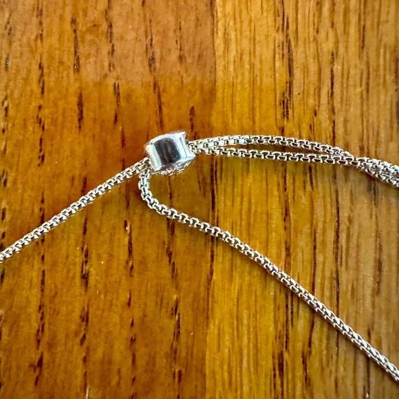 Gorgeous Henri Bendel Luxe Pave Ribbon Slider Necklace  NWT - Picture 5 of 5